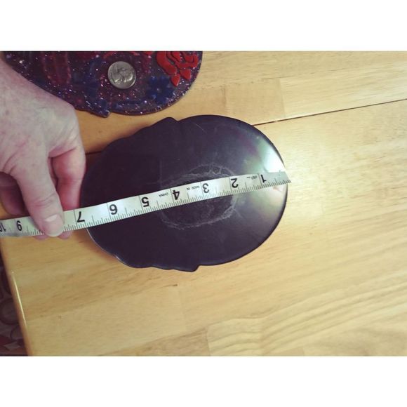 Resin art Sugar Skull coin‎ or trinket box angel inlay - Picture 7 of 7